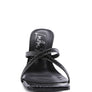 MURIEL CROC CROSS STRAP SLIDER SANDALS