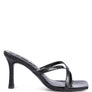 MURIEL CROC CROSS STRAP SLIDER SANDALS