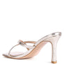 MURIEL CROC CROSS STRAP SLIDER SANDALS