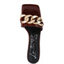PLAYDOLL METAL CHAIN DETAIL BLOCK HEEL SANDAL