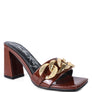 PLAYDOLL METAL CHAIN DETAIL BLOCK HEEL SANDAL