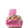 PLAYDOLL METAL CHAIN DETAIL BLOCK HEEL SANDAL