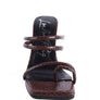 DANDELION HIGH BLOCK HEELED CROC SANDALS