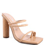 DANDELION HIGH BLOCK HEELED CROC SANDALS