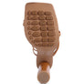DANDELION HIGH BLOCK HEELED CROC SANDALS