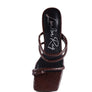 DANDELION HIGH BLOCK HEELED CROC SANDALS