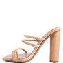 DANDELION HIGH BLOCK HEELED CROC SANDALS