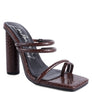 DANDELION HIGH BLOCK HEELED CROC SANDALS