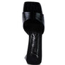 TRINITY TRIANGLE BLOCK HEELED CROC SANDALS