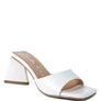 TRINITY TRIANGLE BLOCK HEELED CROC SANDALS