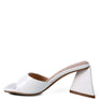 TRINITY TRIANGLE BLOCK HEELED CROC SANDALS
