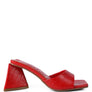 TRINITY TRIANGLE BLOCK HEELED CROC SANDALS