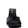 TRINITY TRIANGLE BLOCK HEELED CROC SANDALS