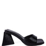 TRINITY TRIANGLE BLOCK HEELED CROC SANDALS