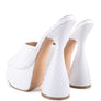 OOMPH QUILTED HIGH HEELED PLATFORM SANDALS
