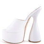 OOMPH QUILTED HIGH HEELED PLATFORM SANDALS