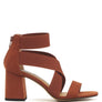 BENICIA ELASTIC STRAPPY BLOCK HEEL SANDALS