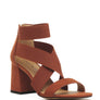 BENICIA ELASTIC STRAPPY BLOCK HEEL SANDALS