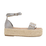 Diona J Rockstud Strap Espadrilles Platform Wedge Heels