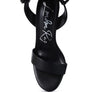 SHEENY CLEAR STILETTO LACE UP SANDAL