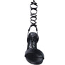 SHEENY CLEAR STILETTO LACE UP SANDAL