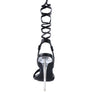 SHEENY CLEAR STILETTO LACE UP SANDAL