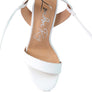 SHEENY CLEAR STILETTO LACE UP SANDAL