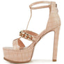 BONITA METAL CHAIN ZIP UP SANDAL