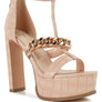 BONITA METAL CHAIN ZIP UP SANDAL