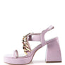 FRECKLIN METAL CHAIN STRAP CROC BLOCK SANDAL