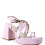 FRECKLIN METAL CHAIN STRAP CROC BLOCK SANDAL