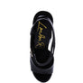 DROP DEAD PATENT CROC ULTRA HIGH PLATFORM SANDALS