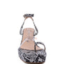 SUCH FLIRT SNAKE PATTERN BLOCK HEELED SANDALS