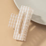 Transparent checker pattern hair claw clip
