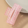 Transparent checker pattern hair claw clip
