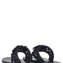 BEECH HANDWOVEN NATURAL SUEDE TASSEL THONG FLATS
