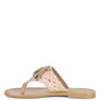 BEECH HANDWOVEN NATURAL SUEDE TASSEL THONG FLATS