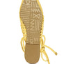 BARTSI HANDWOVEN COTTON TIE UP MULE FLATS