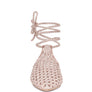TUTSI HANDWOVEN HONEYCOMB COTTON TIE UP MULE FLATS
