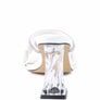 DATE LOOK CLEAR HEEL RHINESTONE SANDALS