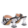 CITY GIRL PRINTED MID HEEL SLIDE SANDALS