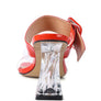 CITY GIRL PRINTED MID HEEL SLIDE SANDALS