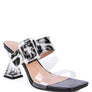 CITY GIRL PRINTED MID HEEL SLIDE SANDALS