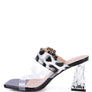 CITY GIRL PRINTED MID HEEL SLIDE SANDALS