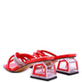 PARISIAN CUT OUT HEEL DIAMANTE SANDALS