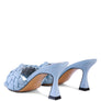 CELIE WOVEN STRAP MID HEEL SANDALS