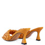CELIE WOVEN STRAP MID HEEL SANDALS