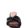 CELIE WOVEN STRAP MID HEEL SANDALS