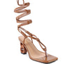 CASSINO THONG LACE UP CHAIN HEEL SANDAL