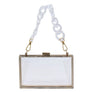 Acrylic Chain Handle See Thru Crossbody Clutch